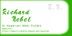 richard nebel business card